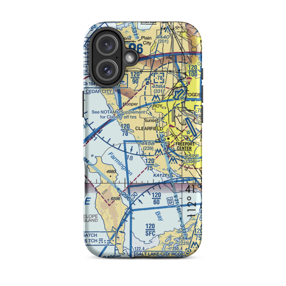 Payne Field (UT40) VFR Sectional  Tough iPhone Case iPhone 16 Plus model shown