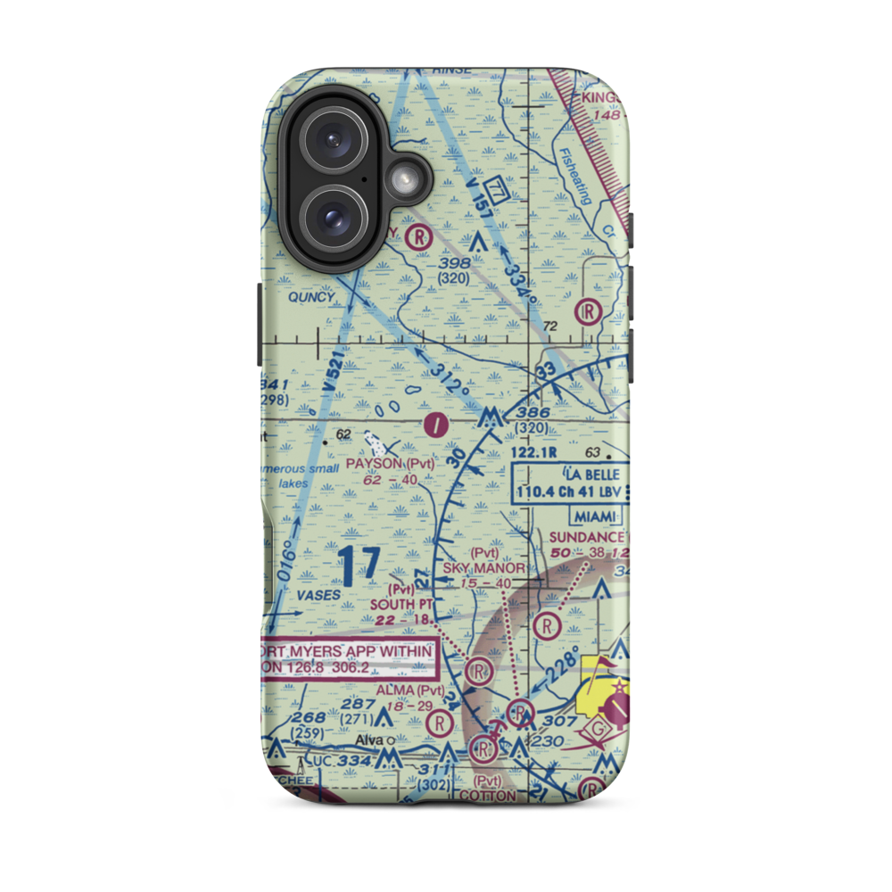 Payson Ranch Airport (6FL3) VFR Sectional  Tough iPhone Case iPhone 16 Plus model shown