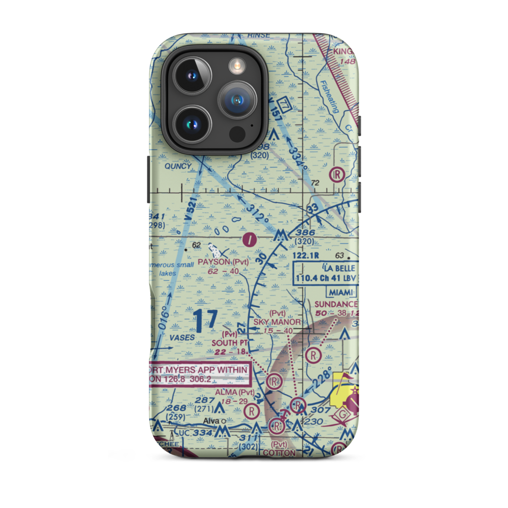Payson Ranch Airport (6FL3) VFR Sectional  Tough iPhone Case iPhone 16 Pro Max model shown