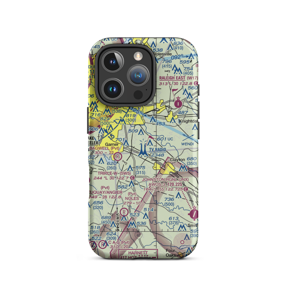 Peacock STOLport (4NC7) VFR Sectional  Tough iPhone Case iPhone 16 Pro model shown