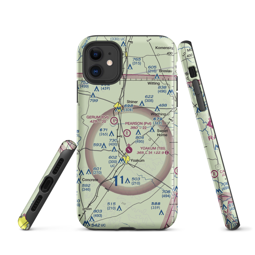 Pearson Ranch Private Airport (5TA3) VFR Sectional  Tough iPhone Case iPhone 11 model shown