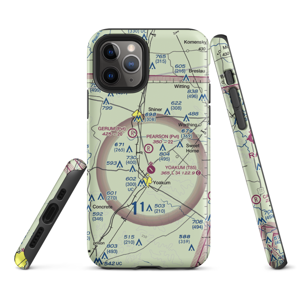 Pearson Ranch Private Airport (5TA3) VFR Sectional  Tough iPhone Case iPhone 11 Pro model shown