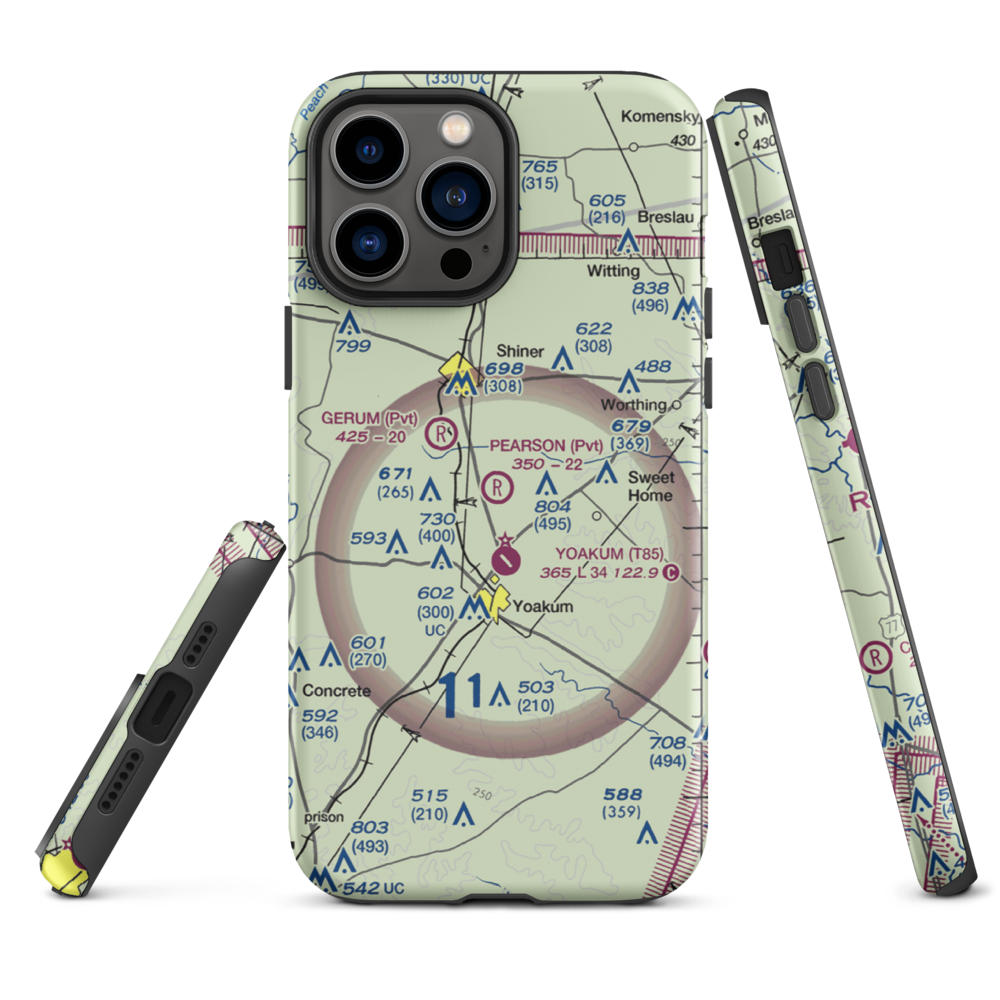 Pearson Ranch Private Airport (5TA3) VFR Sectional  Tough iPhone Case iPhone 13 Pro Max model shown