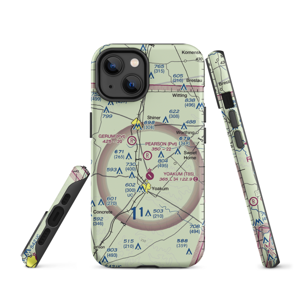Pearson Ranch Private Airport (5TA3) VFR Sectional  Tough iPhone Case iPhone 14 model shown