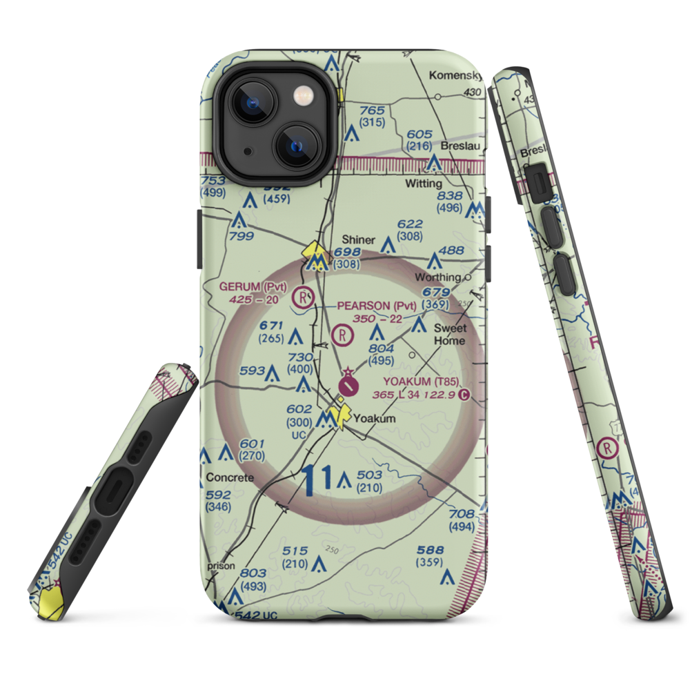 Pearson Ranch Private Airport (5TA3) VFR Sectional  Tough iPhone Case iPhone 14 Plus model shown