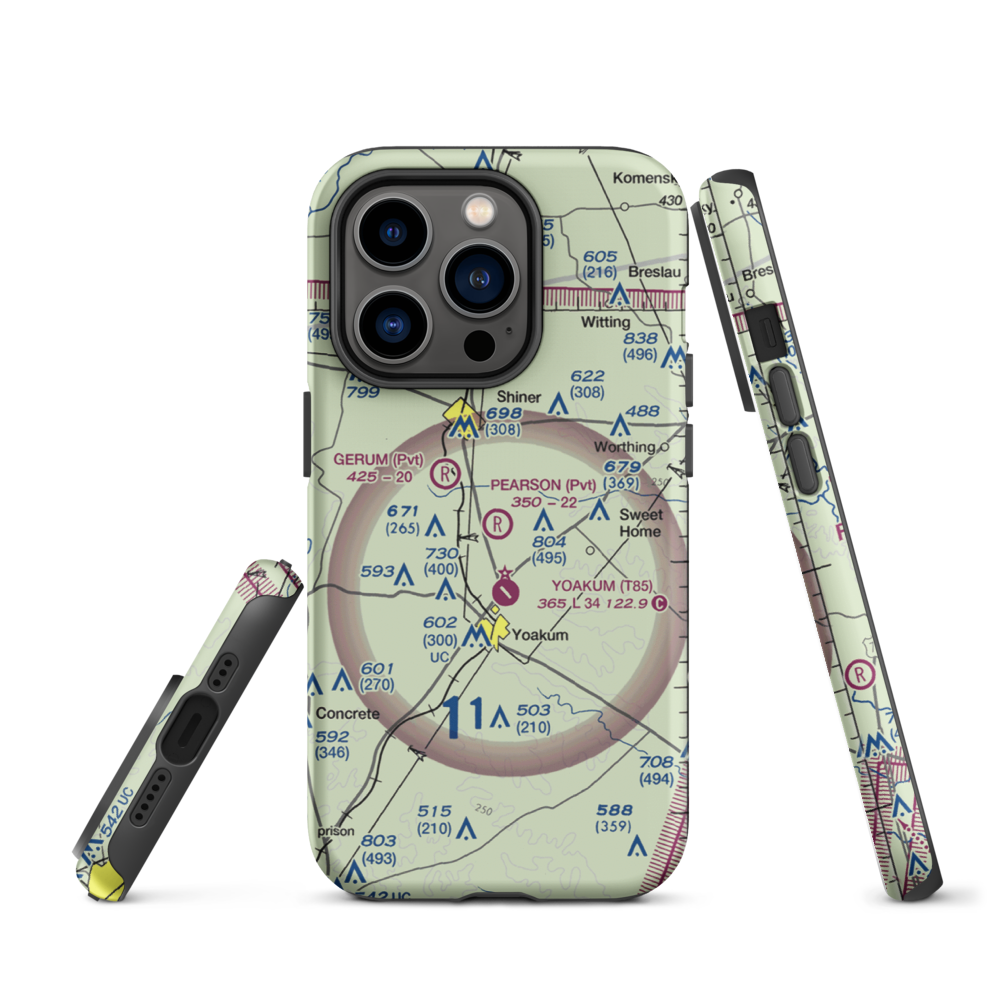 Pearson Ranch Private Airport (5TA3) VFR Sectional  Tough iPhone Case iPhone 14 Pro model shown