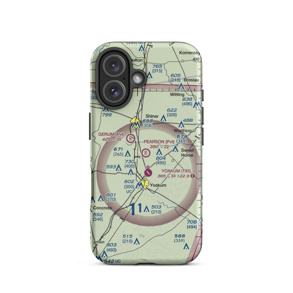 Pearson Ranch Private Airport (5TA3) VFR Sectional  Tough iPhone Case iPhone 16 model shown