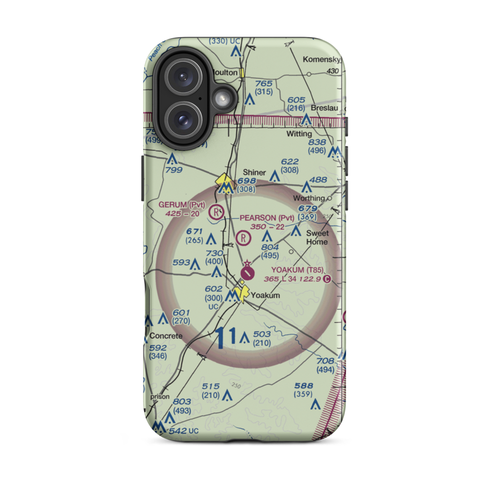Pearson Ranch Private Airport (5TA3) VFR Sectional  Tough iPhone Case iPhone 16 Plus model shown