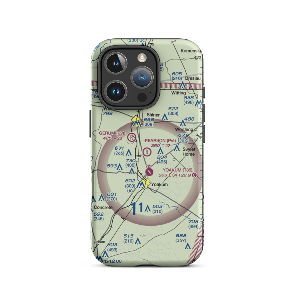 Pearson Ranch Private Airport (5TA3) VFR Sectional  Tough iPhone Case iPhone 16 Pro model shown