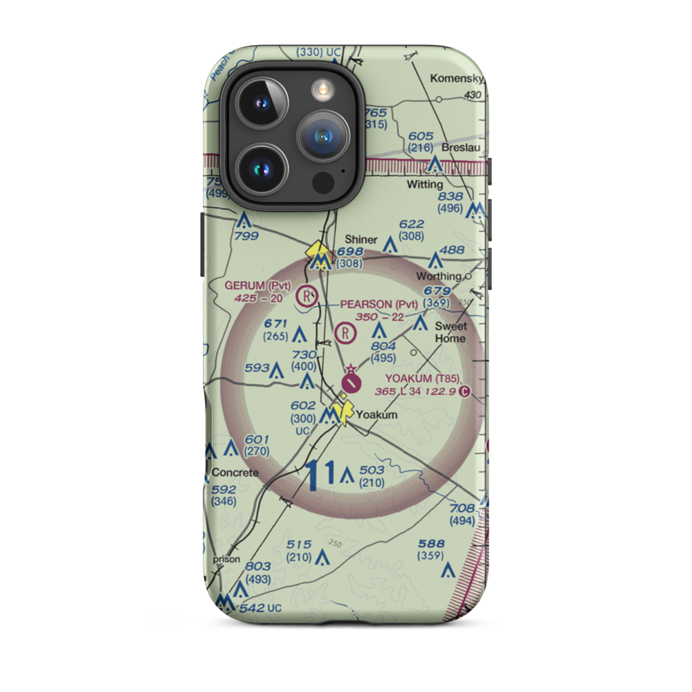 Pearson Ranch Private Airport (5TA3) VFR Sectional  Tough iPhone Case iPhone 16 Pro Max model shown