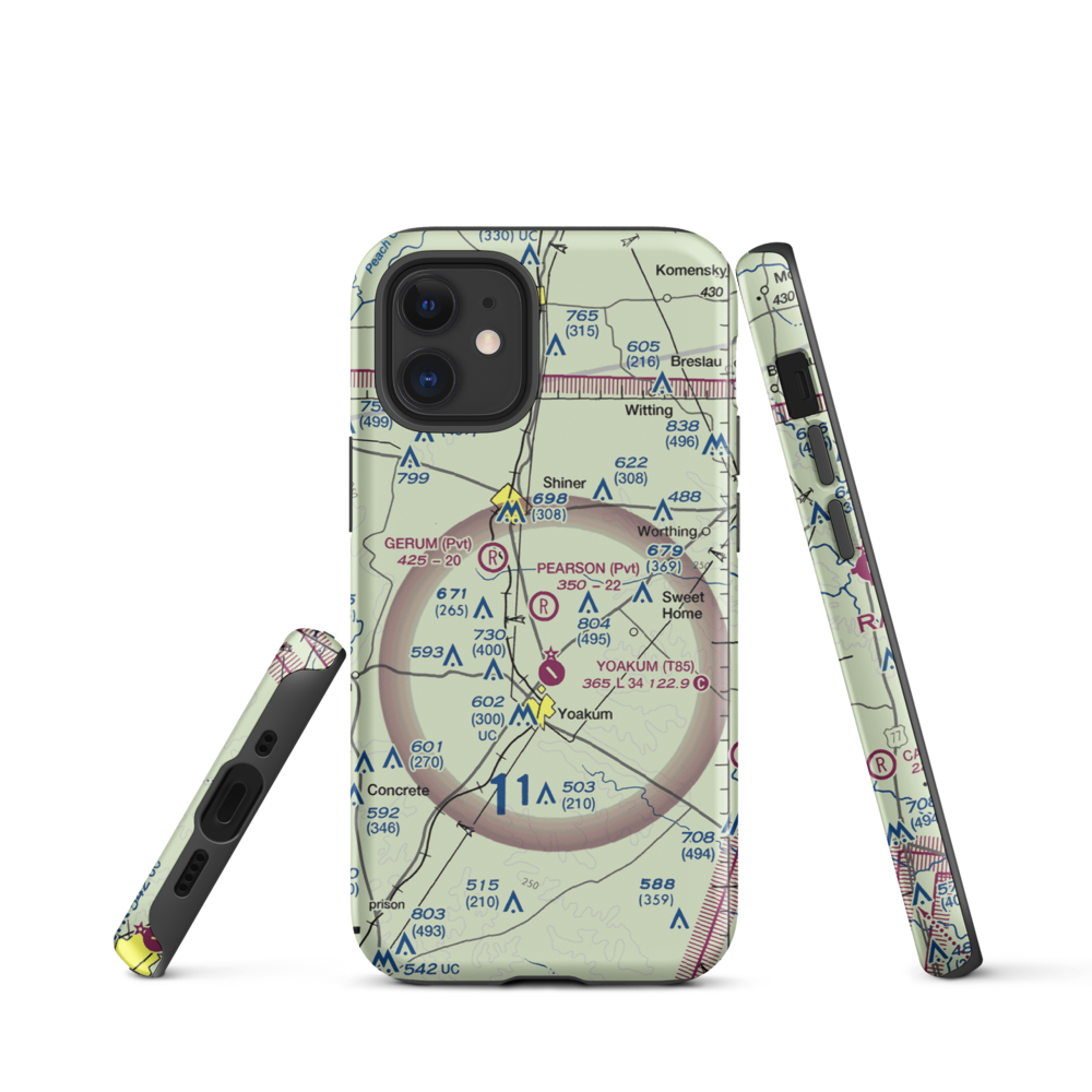 Pearson Ranch Private Airport (5TA3) VFR Sectional  Tough iPhone Case iPhone 12 mini model shown