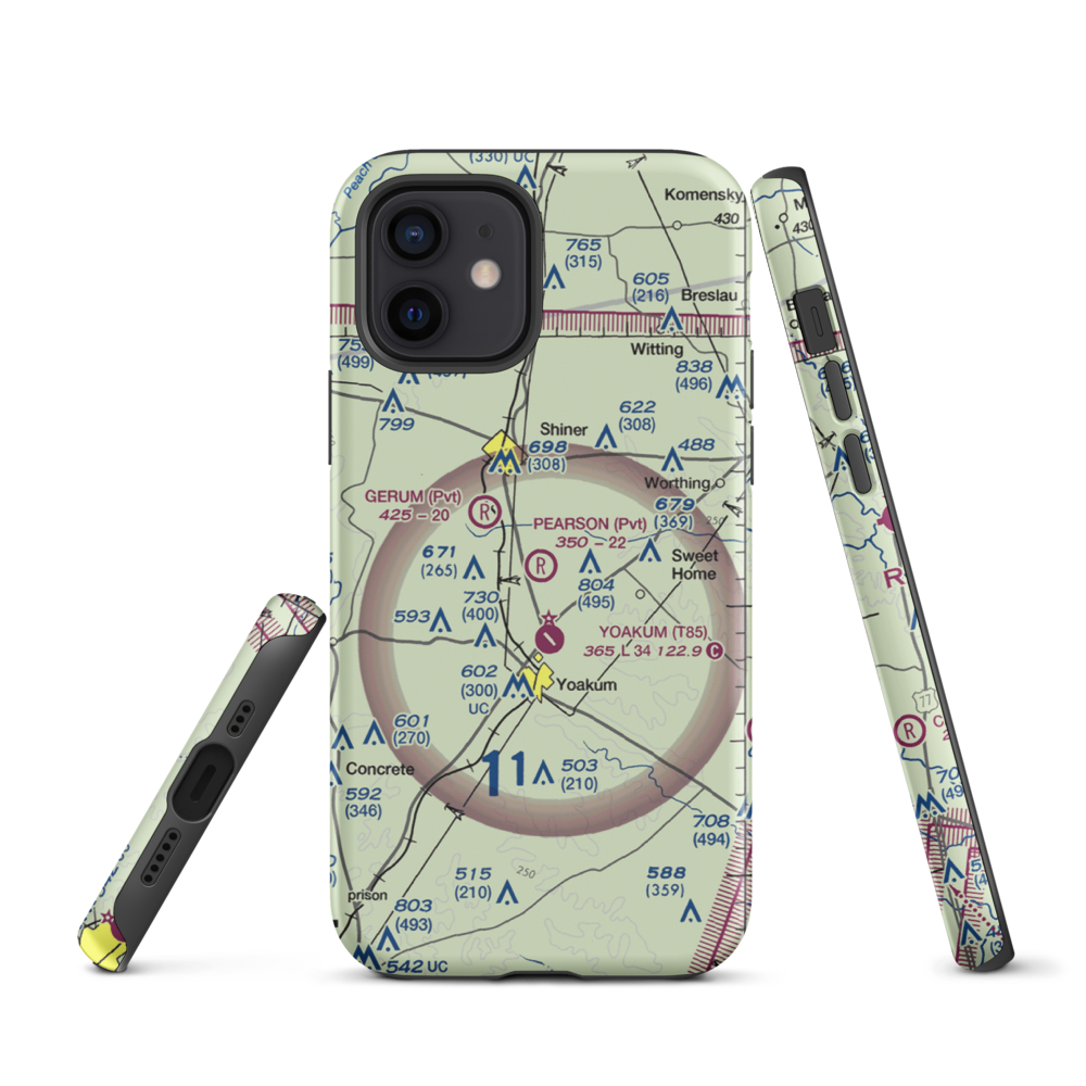 Pearson Ranch Private Airport (5TA3) VFR Sectional  Tough iPhone Case iPhone 12 model shown