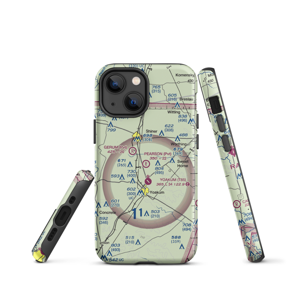 Pearson Ranch Private Airport (5TA3) VFR Sectional  Tough iPhone Case iPhone 13 mini model shown