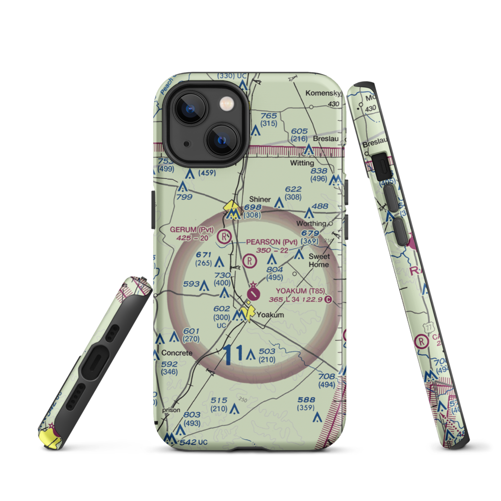 Pearson Ranch Private Airport (5TA3) VFR Sectional  Tough iPhone Case iPhone 13 model shown