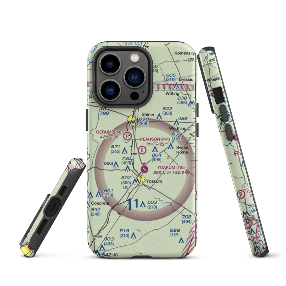 Pearson Ranch Private Airport (5TA3) VFR Sectional  Tough iPhone Case iPhone 13 Pro model shown