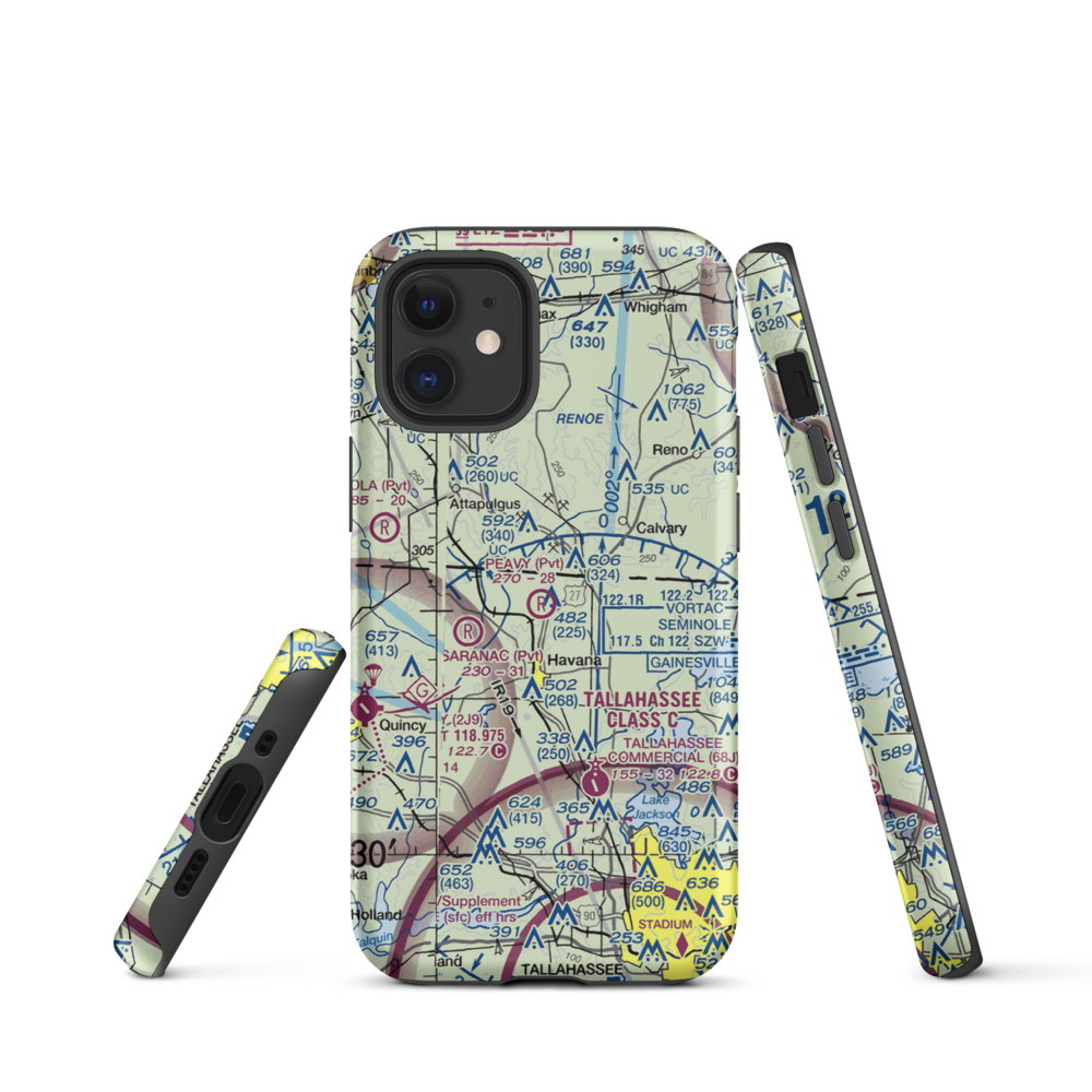 Peavy Farms Airport (76FD) VFR Sectional  Tough iPhone Case iPhone 12 mini model shown