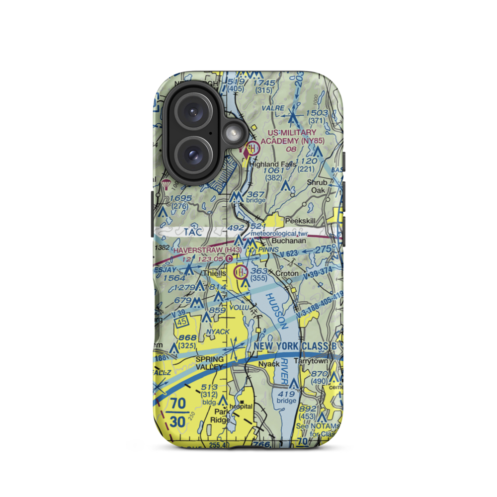Peekskill Seaplane Base (7N2) VFR Sectional  Tough iPhone Case iPhone 16 model shown