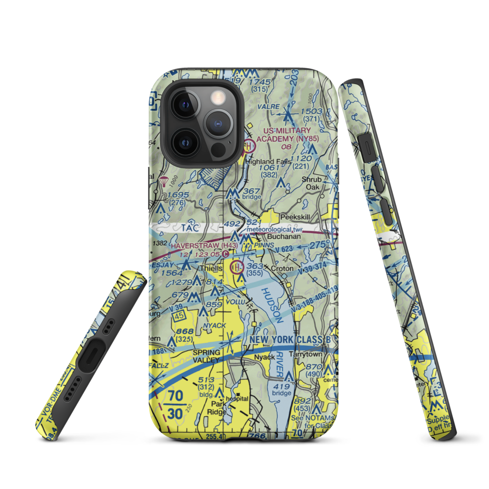 Peekskill Seaplane Base (7N2) VFR Sectional  Tough iPhone Case iPhone 12 Pro model shown