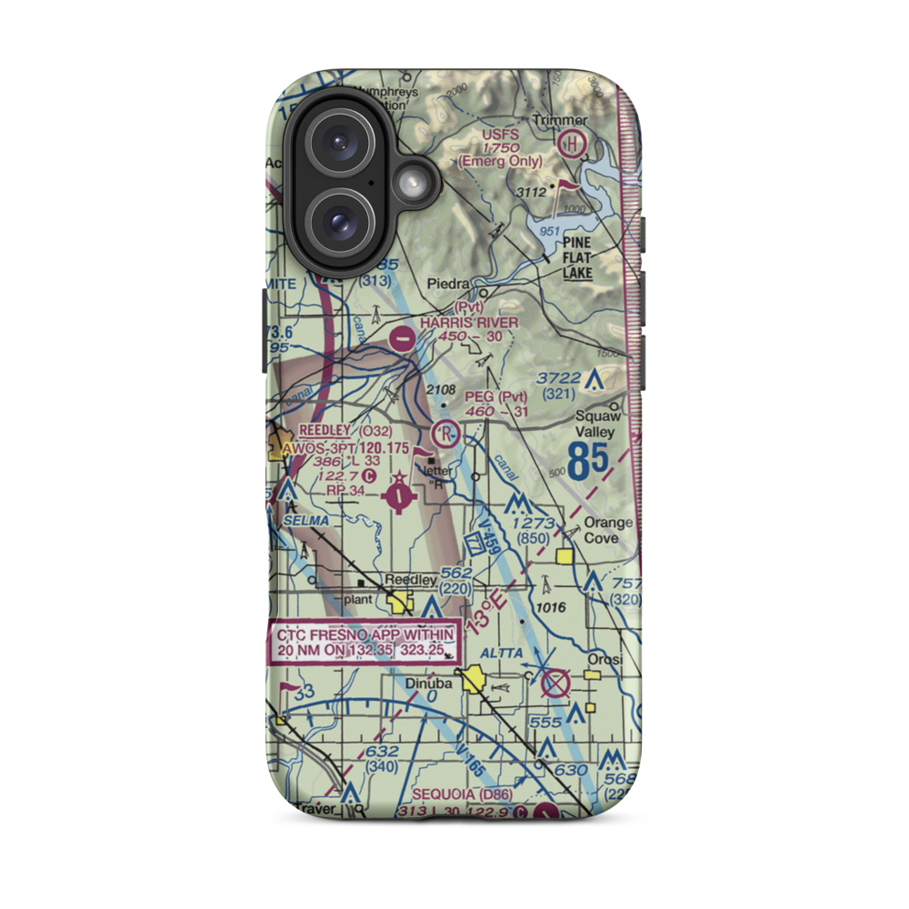 Peg Field (42CN) VFR Sectional  Tough iPhone Case iPhone 16 Plus model shown