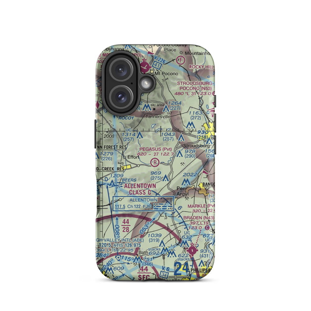 Pegasus Air Park (50PA) VFR Sectional  Tough iPhone Case iPhone 16 model shown