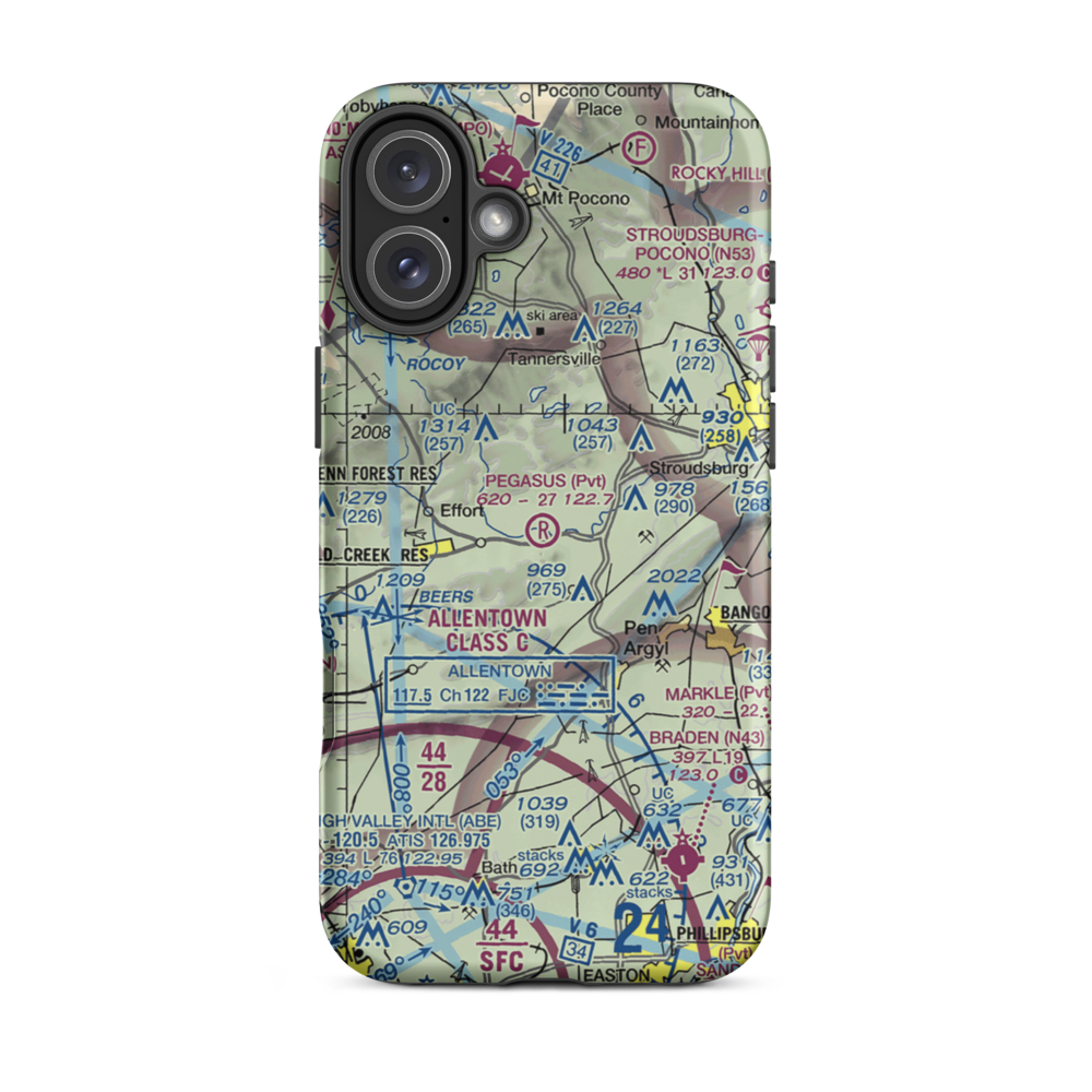 Pegasus Air Park (50PA) VFR Sectional  Tough iPhone Case iPhone 16 Plus model shown