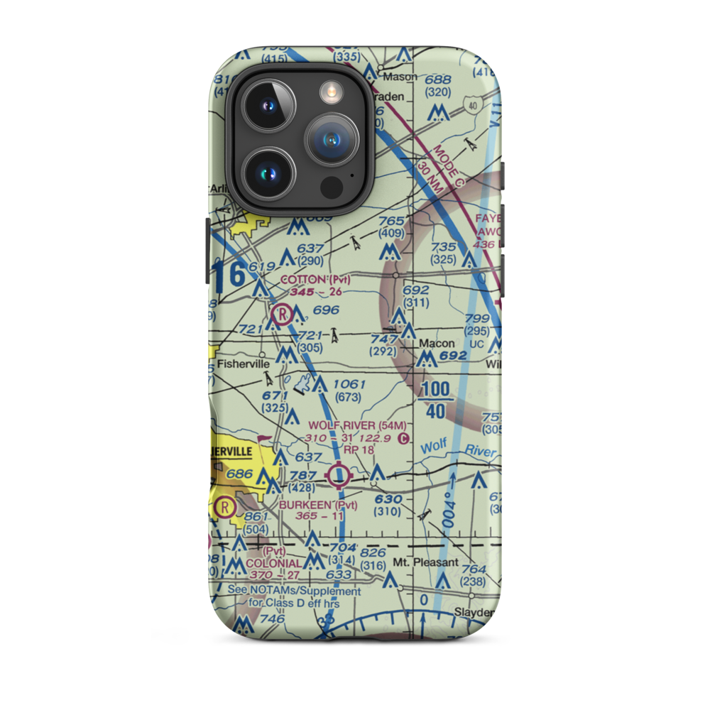 Pegasus Field (7TN4) VFR Sectional  Tough iPhone Case iPhone 16 Pro Max model shown