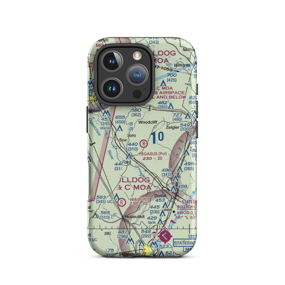 Pegasus Ranch Airport (0GE9) VFR Sectional  Tough iPhone Case iPhone 16 Pro model shown