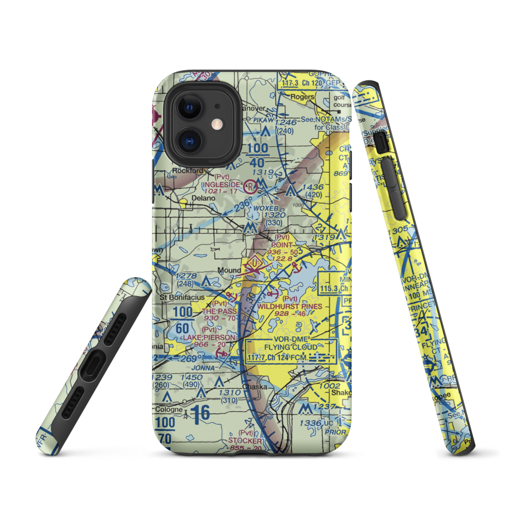 Peil/Juliar Seaplane Base (34MN) VFR Sectional  Tough iPhone Case iPhone 11 model shown