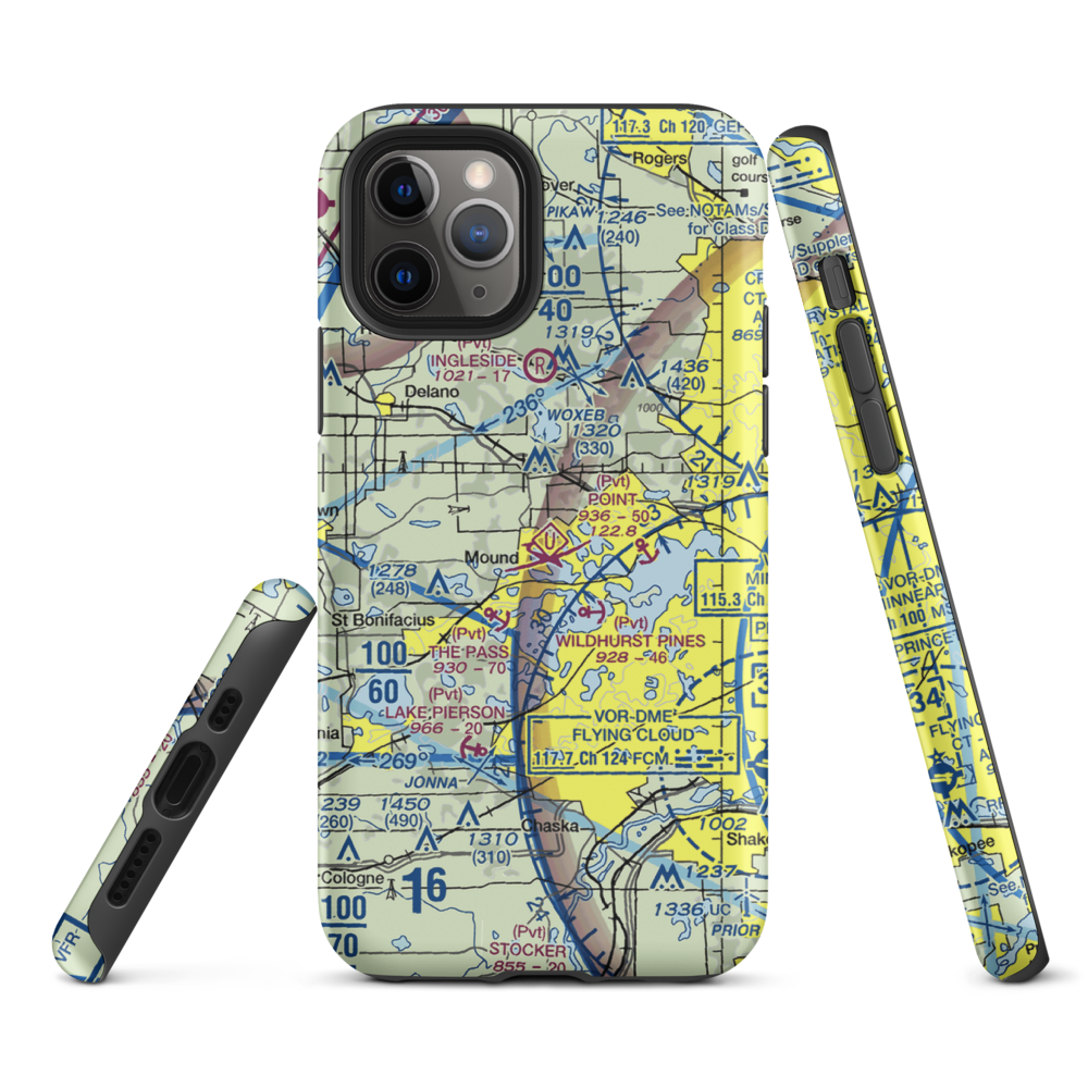 Peil/Juliar Seaplane Base (34MN) VFR Sectional  Tough iPhone Case iPhone 11 Pro model shown