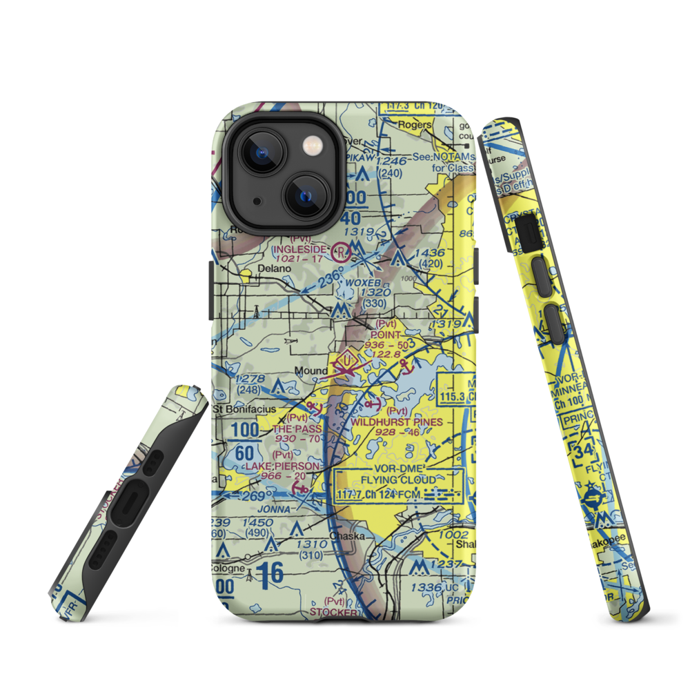 Peil/Juliar Seaplane Base (34MN) VFR Sectional  Tough iPhone Case iPhone 14 model shown