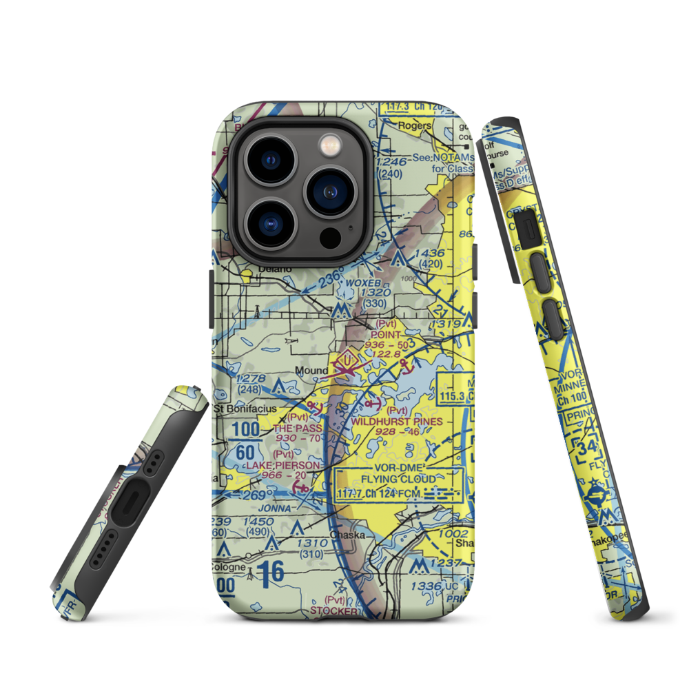 Peil/Juliar Seaplane Base (34MN) VFR Sectional  Tough iPhone Case iPhone 14 Pro model shown