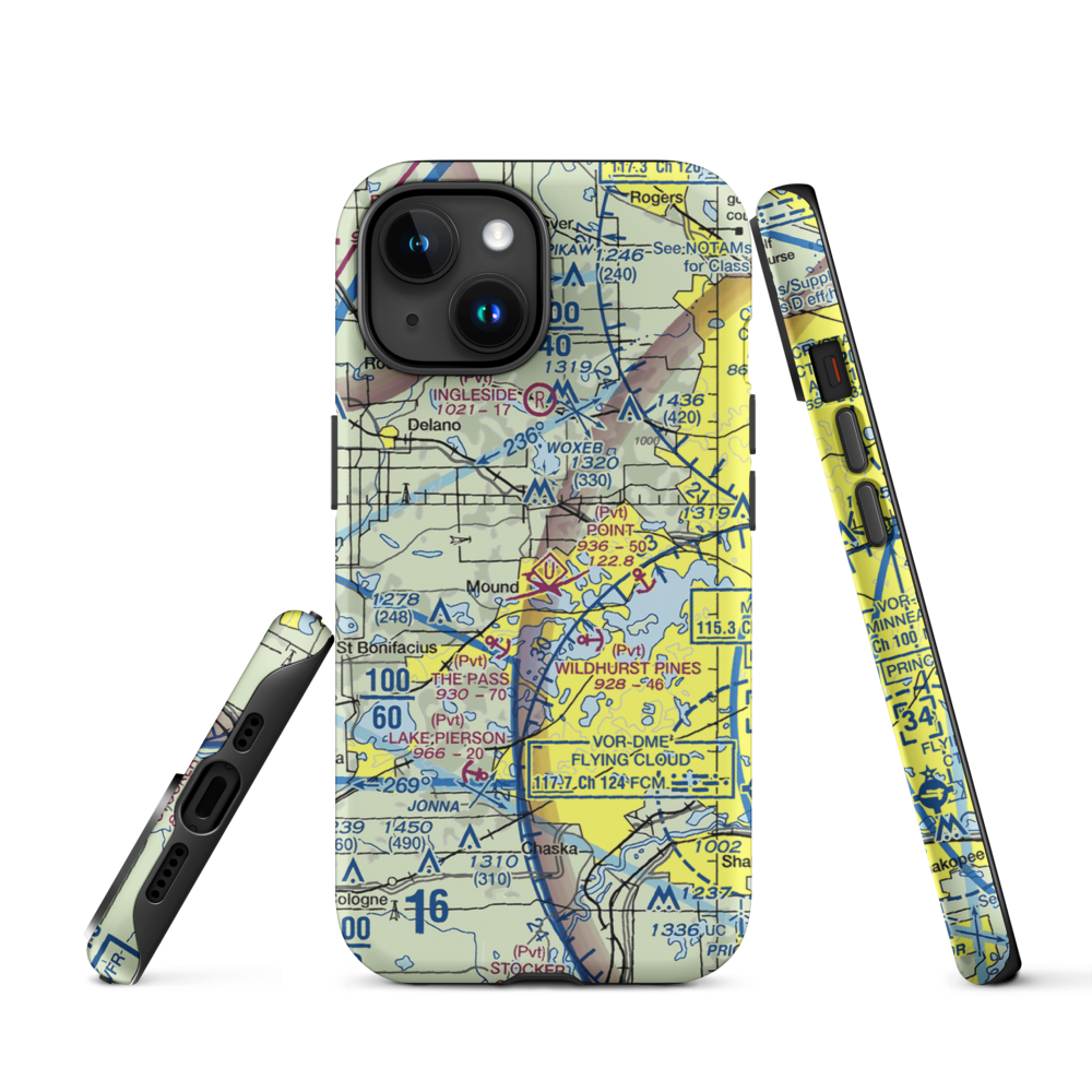 Peil/Juliar Seaplane Base (34MN) VFR Sectional  Tough iPhone Case iPhone 15 model shown