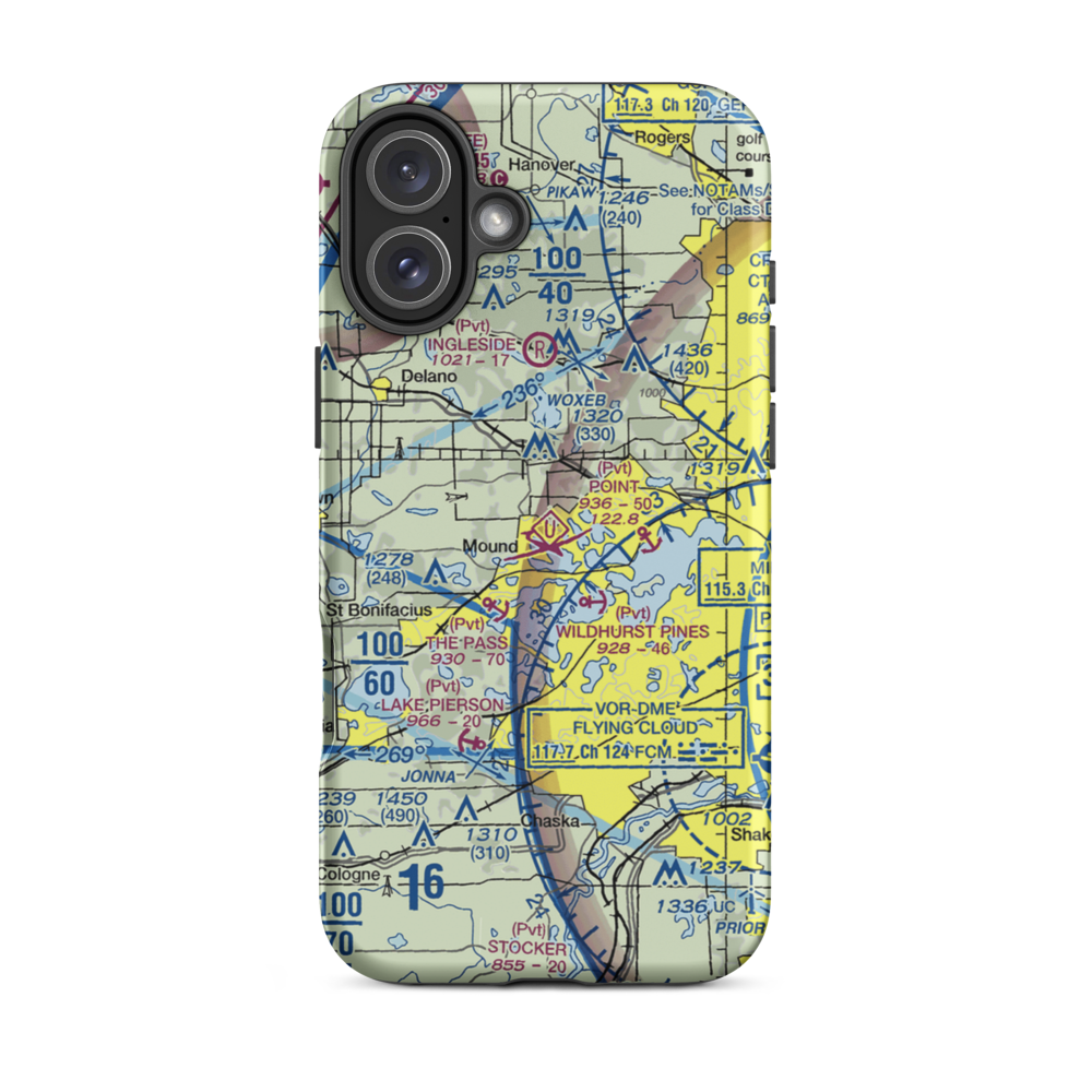 Peil/Juliar Seaplane Base (34MN) VFR Sectional  Tough iPhone Case iPhone 16 Plus model shown