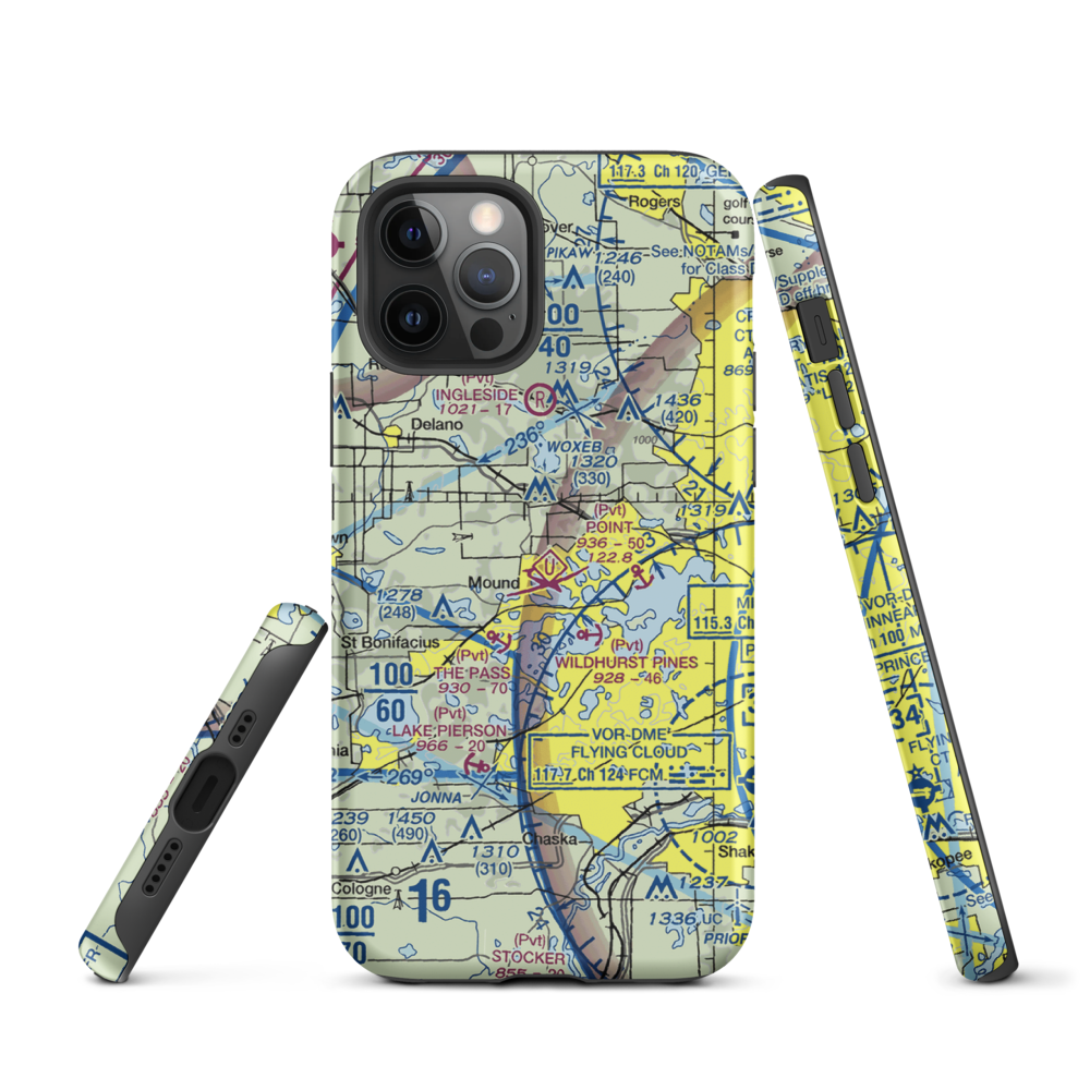Peil/Juliar Seaplane Base (34MN) VFR Sectional  Tough iPhone Case iPhone 12 Pro model shown