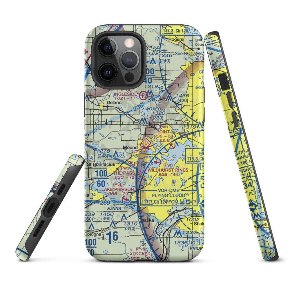 Peil/Juliar Seaplane Base (34MN) VFR Sectional  Tough iPhone Case iPhone 12 Pro Max model shown