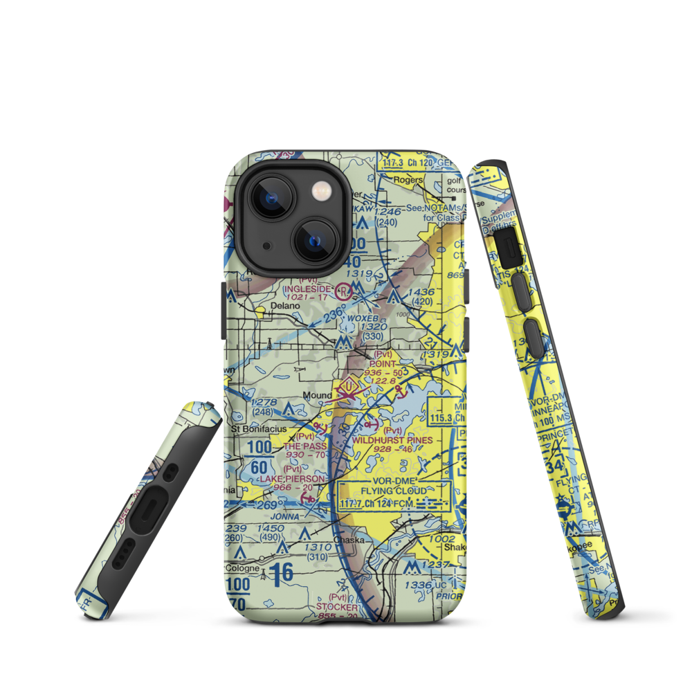 Peil/Juliar Seaplane Base (34MN) VFR Sectional  Tough iPhone Case iPhone 13 mini model shown