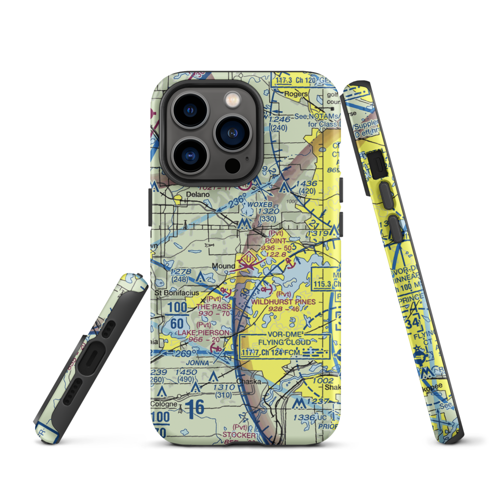 Peil/Juliar Seaplane Base (34MN) VFR Sectional  Tough iPhone Case iPhone 13 Pro model shown