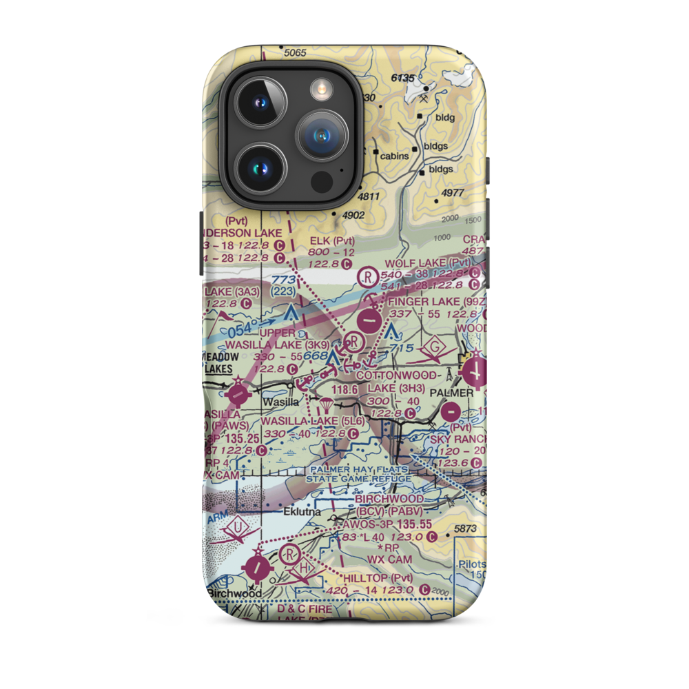 Penderosa Airport (59AK) VFR Sectional  Tough iPhone Case iPhone 16 Pro Max model shown
