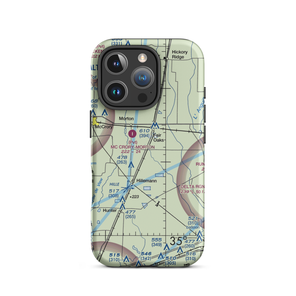 Penrose Airport (AR46) VFR Sectional  Tough iPhone Case iPhone 16 Pro model shown