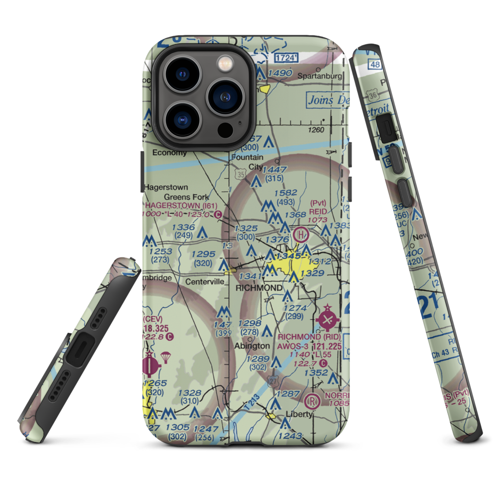 Pentecost Airport (12II) VFR Sectional  Tough iPhone Case iPhone 13 Pro Max model shown