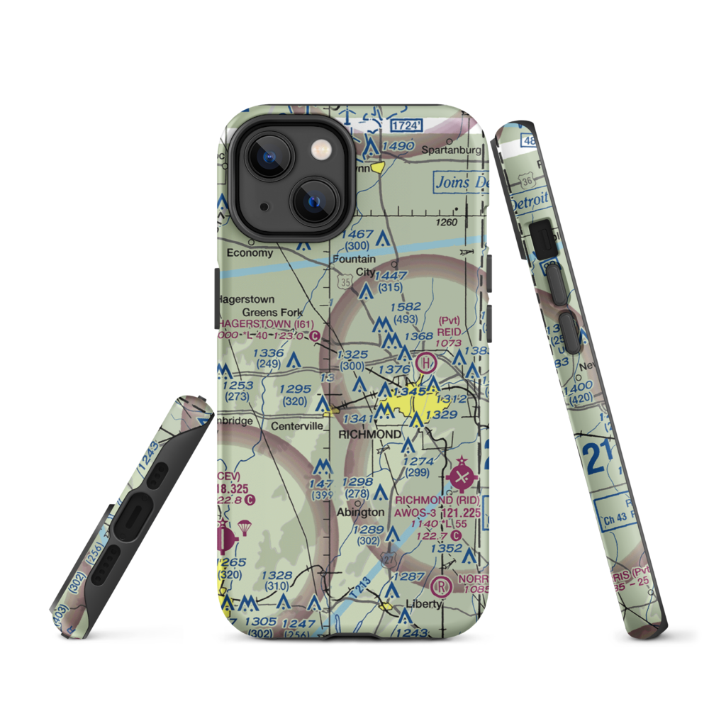 Pentecost Airport (12II) VFR Sectional  Tough iPhone Case iPhone 14 model shown