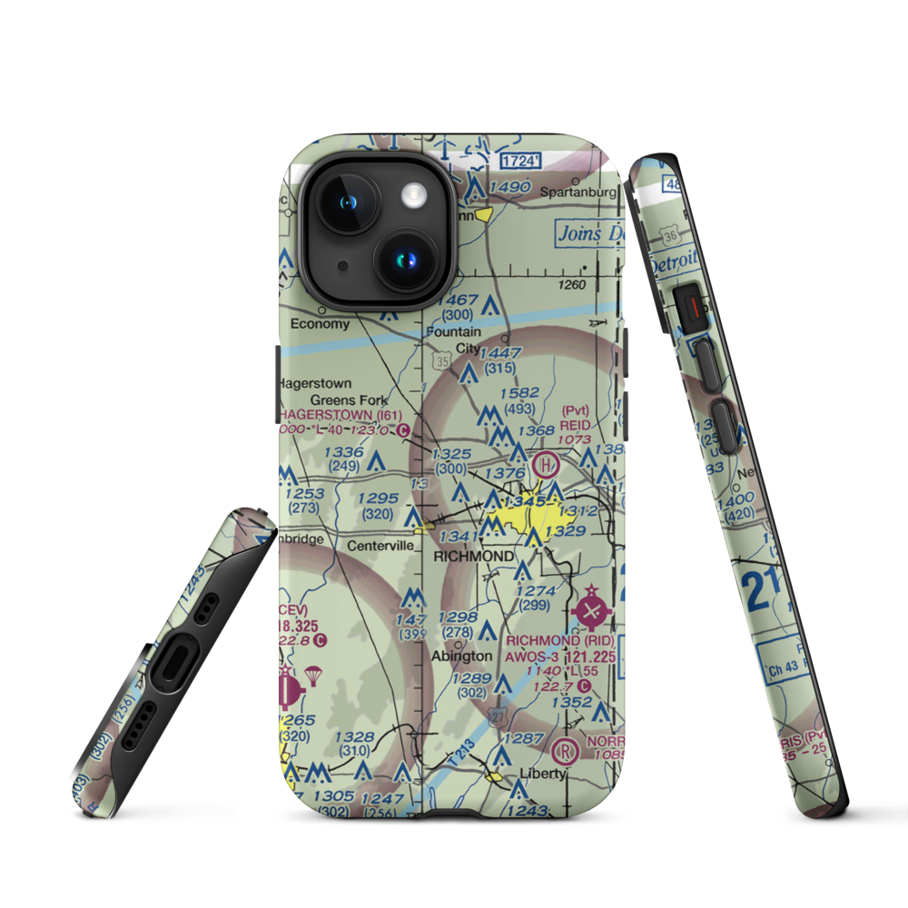 Pentecost Airport (12II) VFR Sectional  Tough iPhone Case iPhone 15 model shown