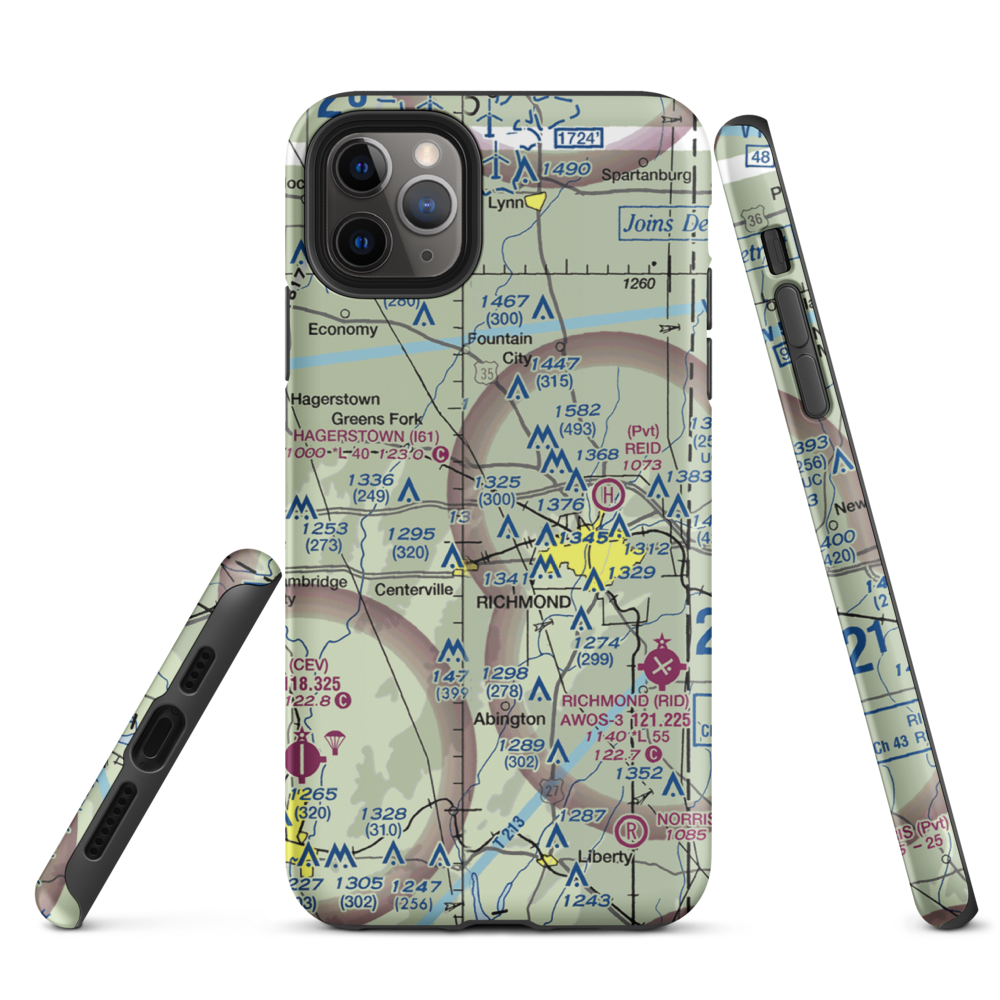 Pentecost Airport (12II) VFR Sectional  Tough iPhone Case iPhone 11 Pro Max model shown