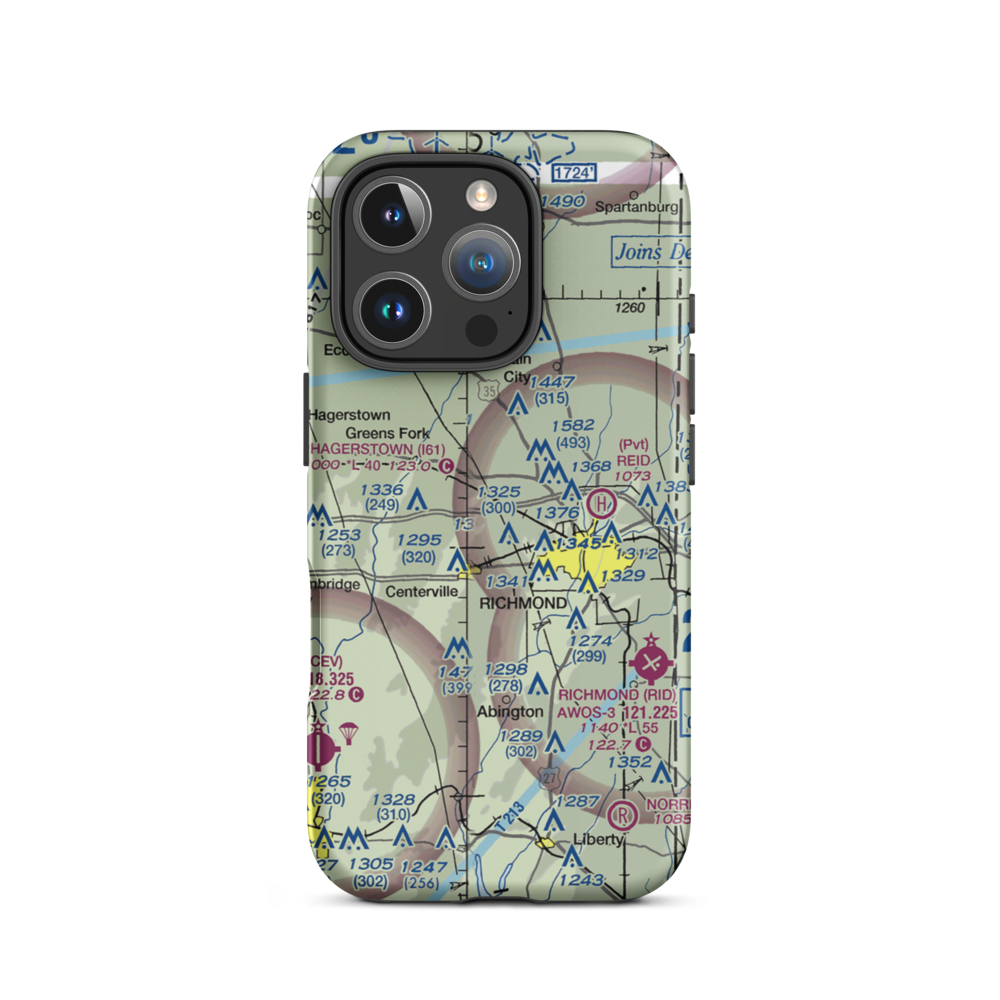 Pentecost Airport (12II) VFR Sectional  Tough iPhone Case iPhone 16 Pro model shown