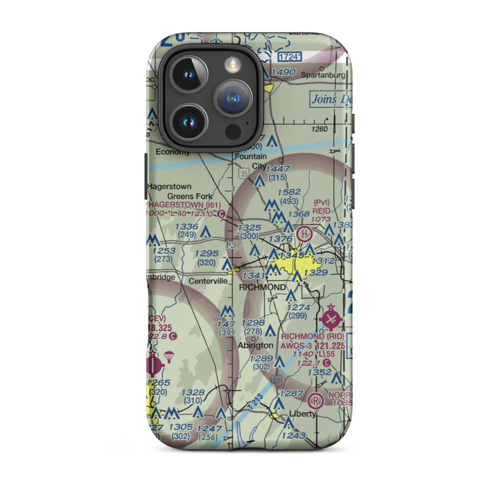 Pentecost Airport (12II) VFR Sectional  Tough iPhone Case iPhone 16 Pro Max model shown
