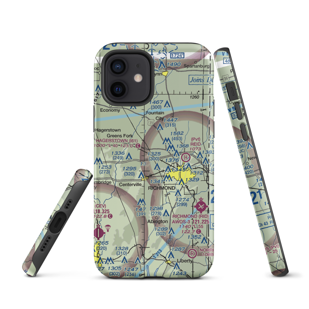 Pentecost Airport (12II) VFR Sectional  Tough iPhone Case iPhone 12 model shown