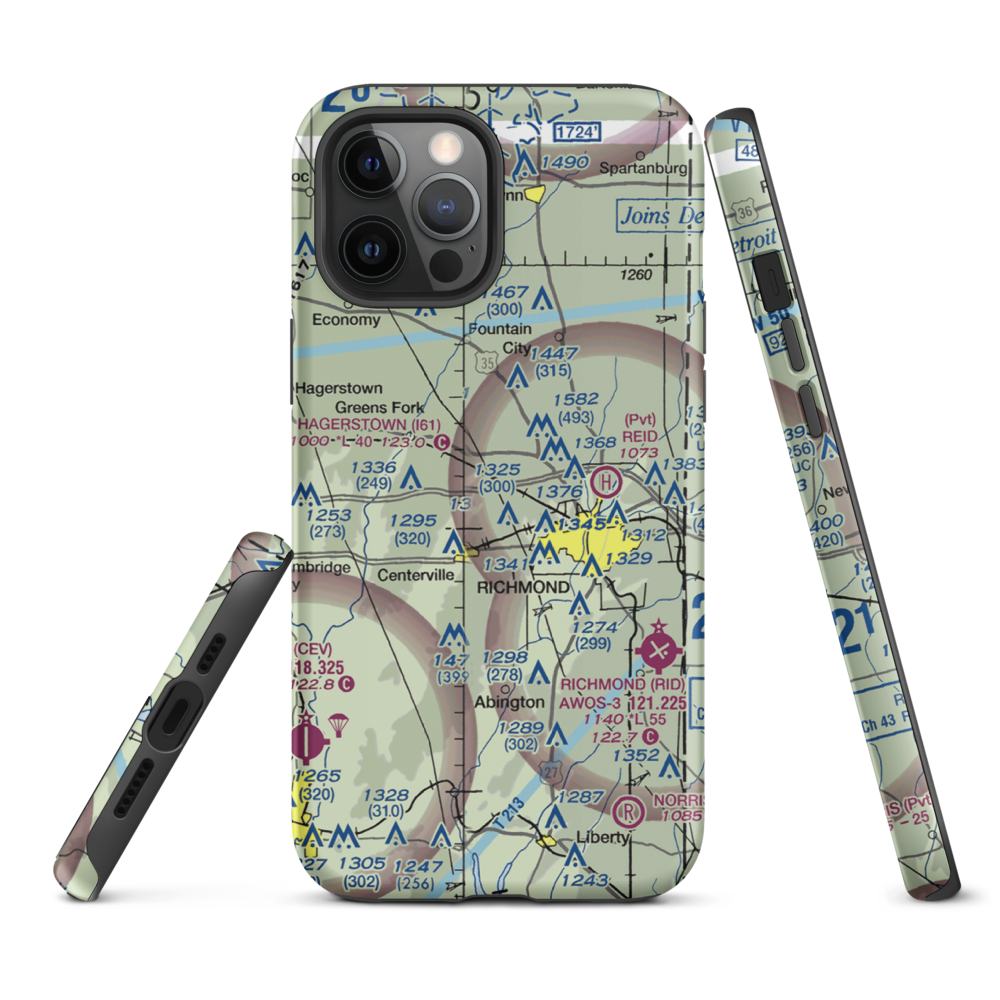 Pentecost Airport (12II) VFR Sectional  Tough iPhone Case iPhone 12 Pro Max model shown
