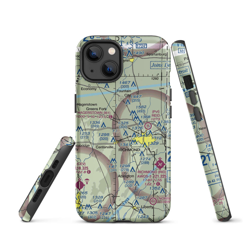 Pentecost Airport (12II) VFR Sectional  Tough iPhone Case iPhone 13 model shown