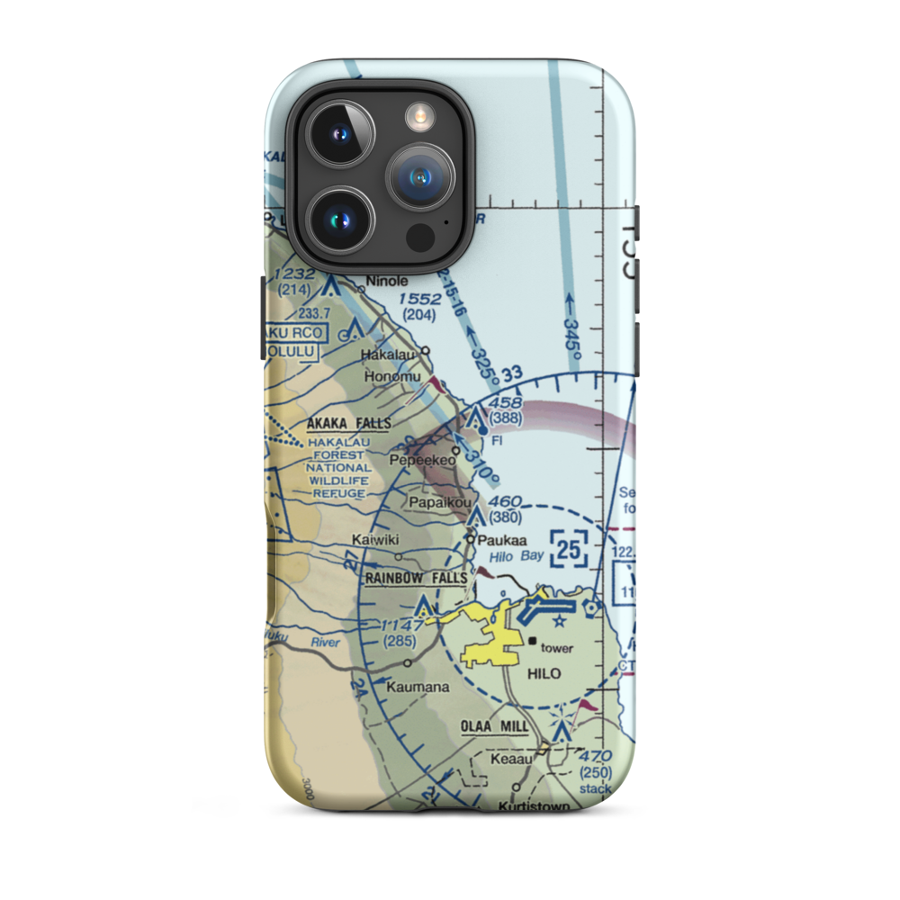 Pepeekeo Airstrip (HI32) VFR Sectional  Tough iPhone Case iPhone 16 Pro Max model shown