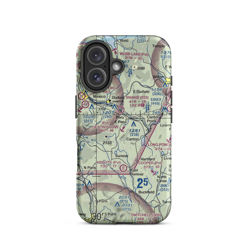 Peru / Destiny Cove SPB (3ME7) VFR Sectional  Tough iPhone Case iPhone 16 model shown